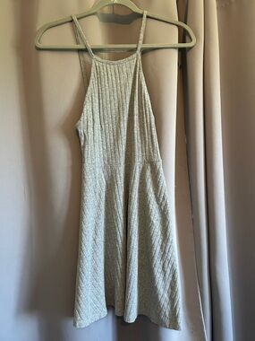 Forever 21 Gray Ribbed Halter Dress